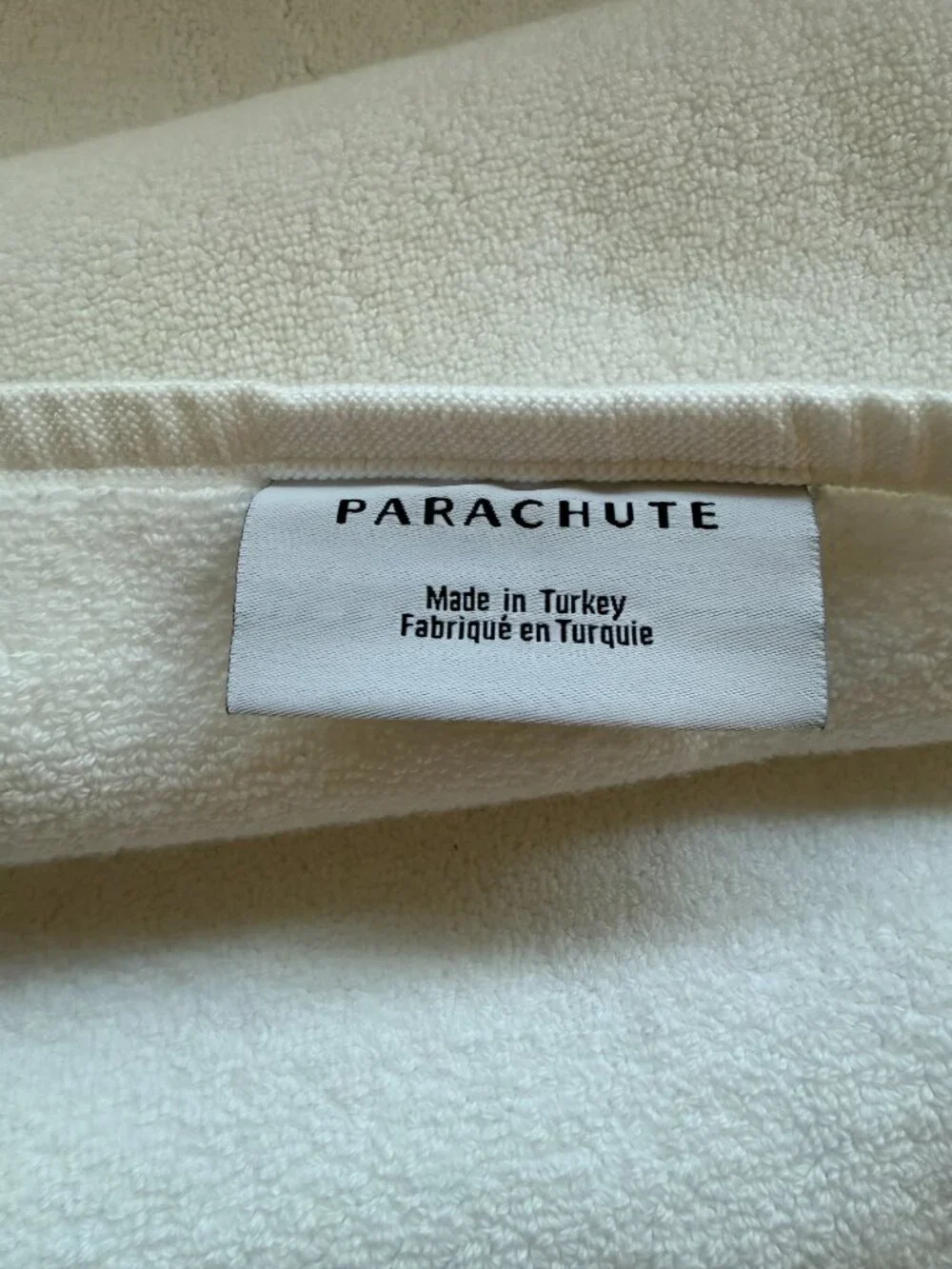 Parachute White Plush Bath Mat 100% Turkish Cotton